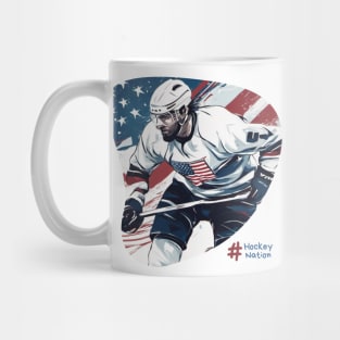 Glacial Greatness - Embracing the Spirit of American Ice Hockey! Mug
